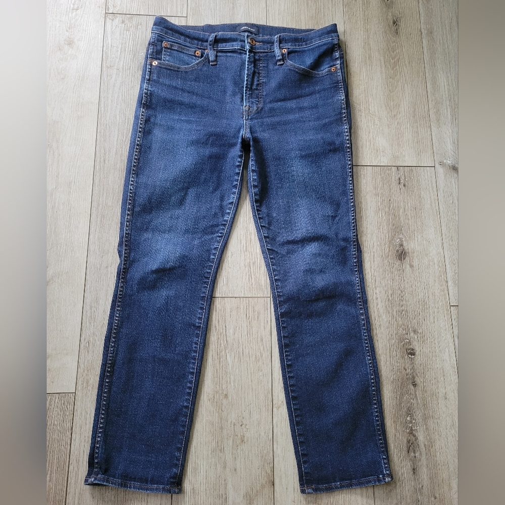 J.Crew Vintage Straight Jeans Size 30 Womens (32 x 27.5) Dark Denim Stretch